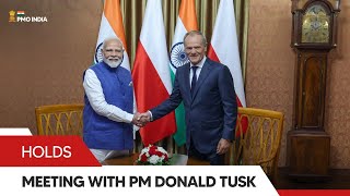 PM @NarendraModi holds a meeting with Poland PM, Donald Tusk