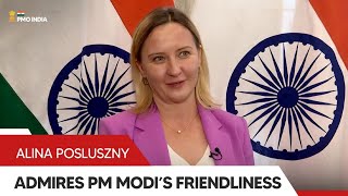 Ms. Posluszny conveys her gratitude for the support and opportunities offered in India