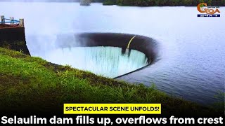 Spectacular Scene Unfolds! Selaulim dam fills up, overflows from crest