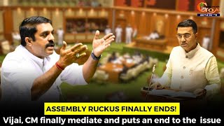 Assembly #ruckus finally ends! Vijai, CM finally mediate and puts an end to the  issue