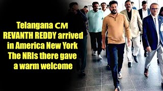 Telangana CM REVANTH REDDY arrived in America New York The NRIs there gave a warm welcome #tv11news