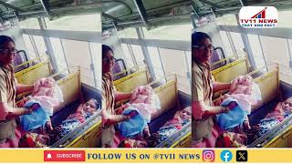 LADY  TGRTC  CONDUCTOR SHOWED HUMANITY IN Delivering A Pregnant Woman In  Telangana RTC Bus