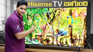 Hisense U6N Pro QLED Ultra HD 4K 55inch Smart VIDAA TV  Unboxing & Review || Telugu Tech Tuts