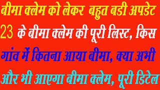 2023 का किस गांव में कितना आया Bima Claim, पूरी लिस्ट, क्या और भी आएगा बीमा क्लेम, देखिए पूरी डिटेल