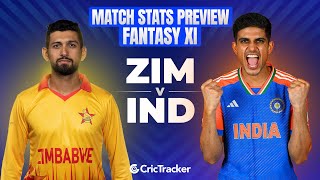 IND vs ZIM | T20 | Match Preview and Stats | Fantasy 11 | Crictracker