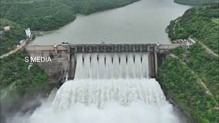 Drone Video | Srisailam Project Water Release | శ్రీశైలంలో డ్రోన్ వీడియో అందాలు | @smedia