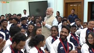 PM Modi met and interacted with the Paris Paralympics 2024 champions at his residence in New Delhi.