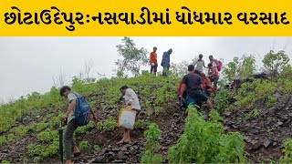 ChhotaUdepur : નસવાડીમાં ધોધમાર વરસાદના પગલે અશ્વિન નદી બે કાંઠે, કોઝવે પર પાણી ફરતા બાળકો અટવાયા |