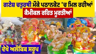 Ganesh Chaturthi ਮੌਕੇ Pathankot  'ਚ ਮਿਲ ਰਹੀਆਂ Chemical ਰਹਿਤ ਮੂਰਤੀਆਂ, ਦੇਖੋ ਅਲੌਕਿਕ ਸਰੂਪ