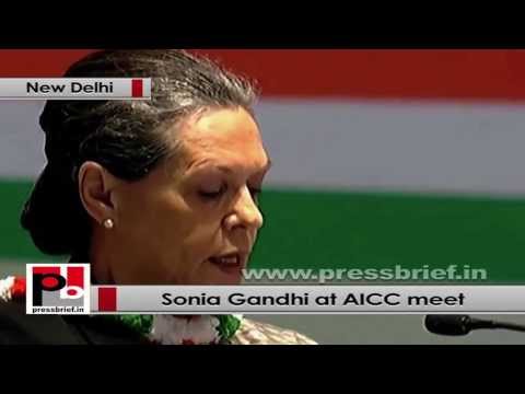Sonia Gandhi at AICC Session- BJP's way is to divide communities, to spread disharmony