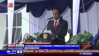 Presiden Jokowi Buka Latihan Gabungan Internasional