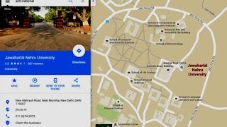 Typing 'anti-national' reflects JNU on Google Map News Video