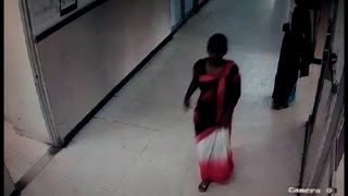 खिलाने के  बहाने नवजात किया चोरी, आरोपी महिला CCTV में कैद
