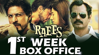 Shahrukh's RAEES - 1st WEEK DAY-WISE COLLECTION - BOX OFFICE
