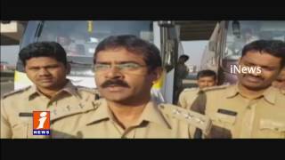 RTA Officials Raids On Private Travels In Sangareddy | 10 Buses Sized | iNews