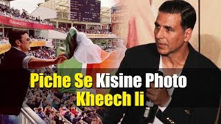 Akshay Kumar Reaction On Holding National Flag Wrong At World Cup Final Match 2017