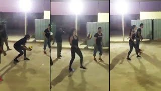 Katrina Kaif Playing Volley Ball On Tiger Zinda Hai Sets