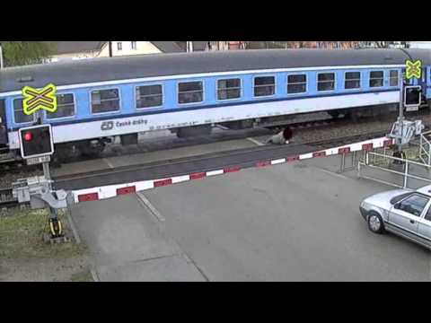 Raw- Czech Man Narrowly Escapes Speeding Train News Video