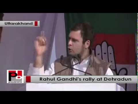 Rahul Gandhi at Dehradun- Gujarat developed due to its people not because of one individual