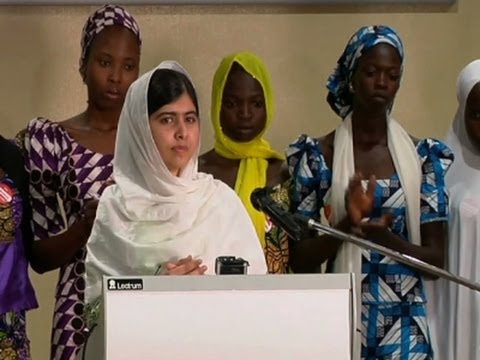 Malala Dedicates Day to Captured Nigerian Girls News Video