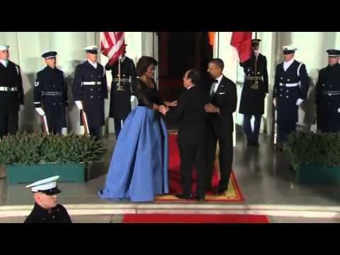 Obamas greet Hollande for state dinner News Video