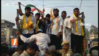 Opposition Leaders Protest At LB Nagar Over TRS Corporators Mafia | Police Arrest | iNews