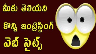 Cool and Interesting Websites to Visit When You feel Bore Telugu Tech Tuts