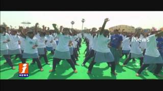 13600 Girls Participate In Martial Arts At jangaon | Placed In Indian Book Of Records | iNews