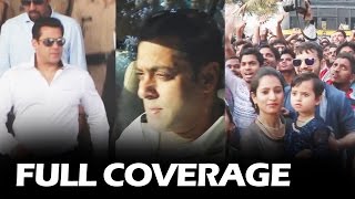 Salman Khan ARRIVES Mumbai After His Acquittal - CROWD Cheers Outside Galaxy Apartment