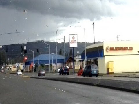 Raw- Tornado Rips Roofs in Washington State News Video