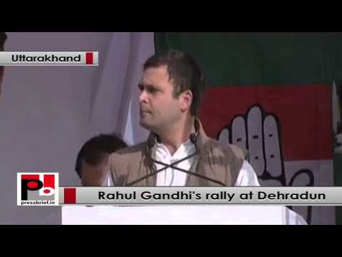 Rahul Gandhi at Dehradun- BJP not serious to fight corruption
