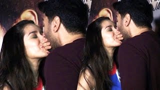Shraddha Kapoor KISSES Aditya Roy Kapur In Public At Ok Jaanu Promotion