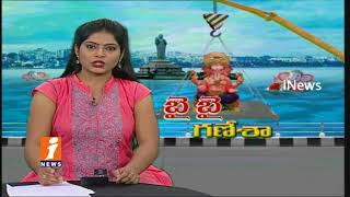 Khairatabad Ganesh Shobha Yatra Reaches To Telugu Talli Flyover Huge Devotees Participated | iNews