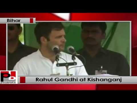 Rahul Gandhi at kishanganj in Bihar asks Modi not make people fools