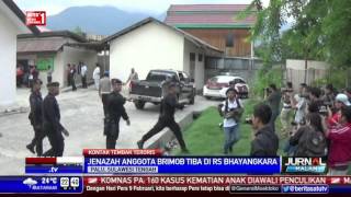 Jenazah Anggota Brimob Tiba di RS Bhayangkara Palu