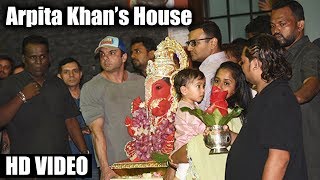 Salman Khan's Ganpati Visarjan 2017 - Arpita Khan's House - Sohail Khan, Aayush Sharma