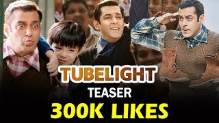 Salman's TUBELIGHT Teaser - Fastest 300K Likes - New Record Set