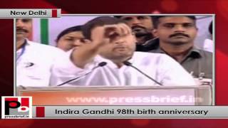 Indira Gandhi birth anniversary - Rahul Gandhi slams PM Modi Politics Video