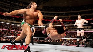 Dolph Ziggler, Cesaro & Neville  vs. Rusev, Sheamus & King Barrett: WWE Raw, October 19, 2015