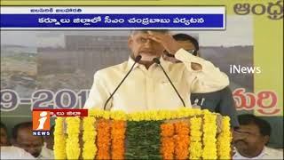 AP CM Chandrababu Naidu Speech At Muchumarri Lift Irrigation Project Inauguration | Kurnool | iNews