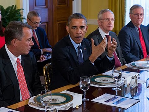 Raw- Obama, GOP Leaders Meet at White House News Video