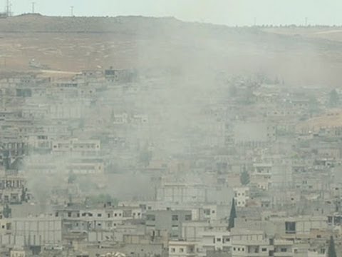 Raw- New Gunfire Along Tense Kobani Border News Video