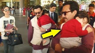 Taimur Ali Khan's CUTE Video Sleeping In Papa Saif's Arms At Airport Will Melt Ur Heart