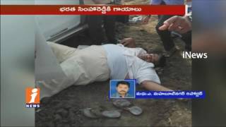 Congress MLA DK Aruna Husband Bharath Simha Reddy Car Accident In MariKal | Mahabubnagar | iNews