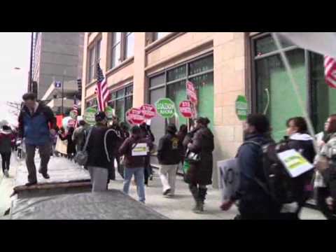 Raw- Deportation Protesters Rally in Chicago News Video
