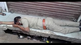 नशे में धुत पुलिसकर्मी का वीडियो हुआ वायरल