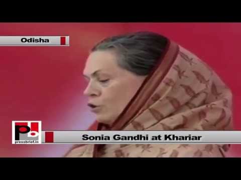Sonia Gandhi at Khariar, Odisha- BJP hungry for only chair and power
