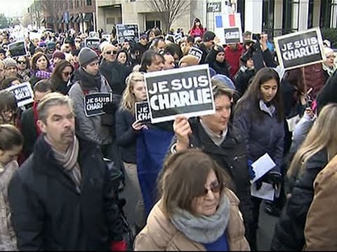 Raw- Marchers Remember Paris Victims in DC News Video