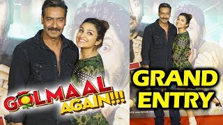 Ajay Devgn & Parineeti Chopra GRAND ENTRY At Golmaal Again Trailer Launch