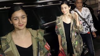 Alia Bhatt LEAVES For IIFA 2017, New York - Spotted At Mumbai Airport